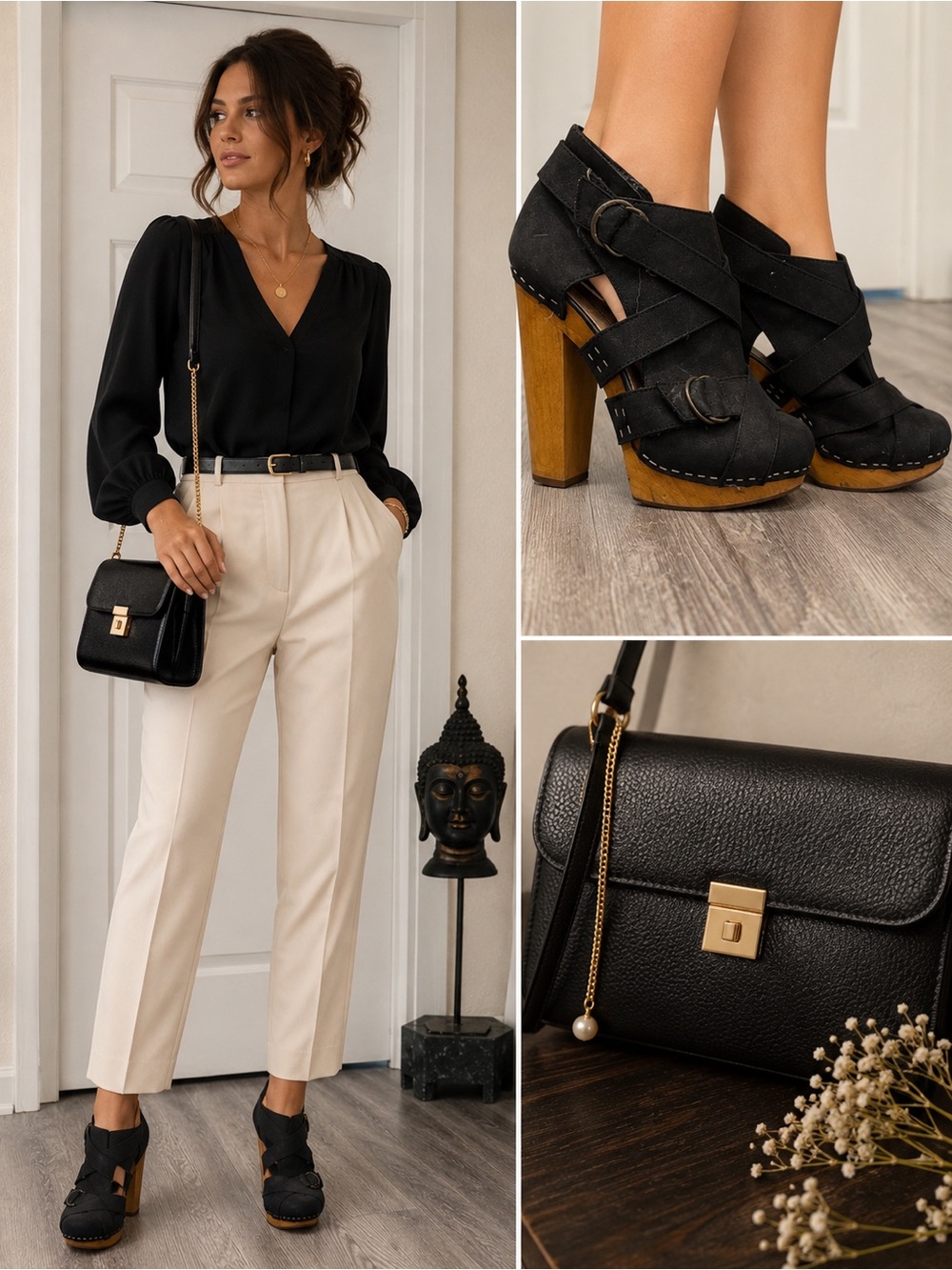 Steve Madden Black Suede Crisscross Platform Sandals